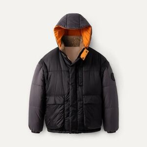 UGG Black Jacket with Orange and Brown Accents